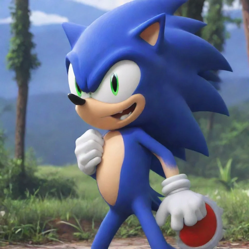 ai Backdrop location scenery amazing wonderful beautiful charming picturesque Sonic exeSonicexes grin widens revealing shar