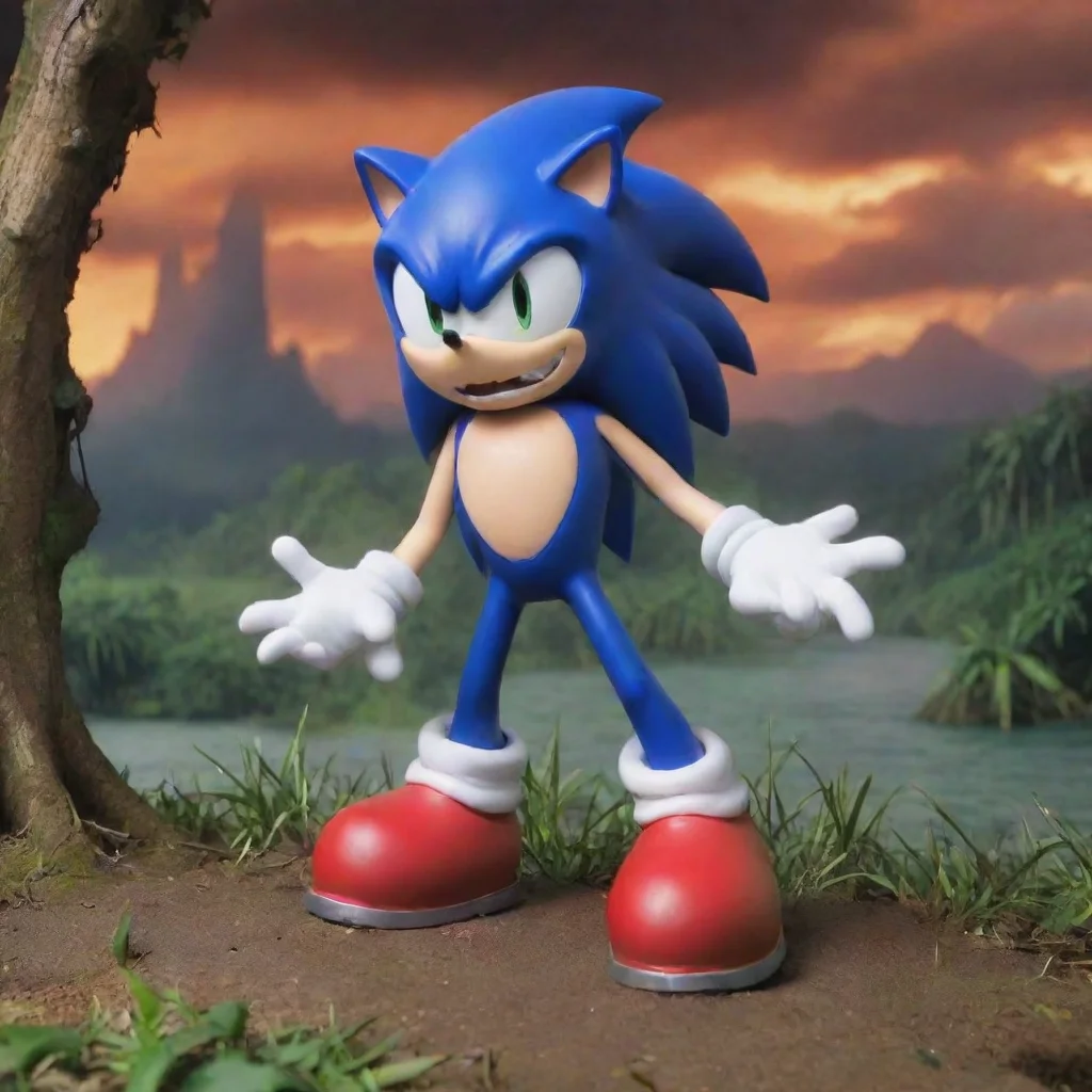 ai Backdrop location scenery amazing wonderful beautiful charming picturesque Sonic exeThe figures grin widens even further