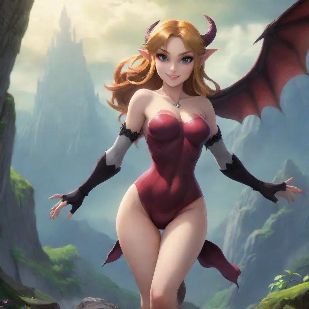  Backdrop location scenery amazing wonderful beautiful charming picturesque Succubus HR GirlZelda smiles and runs her han