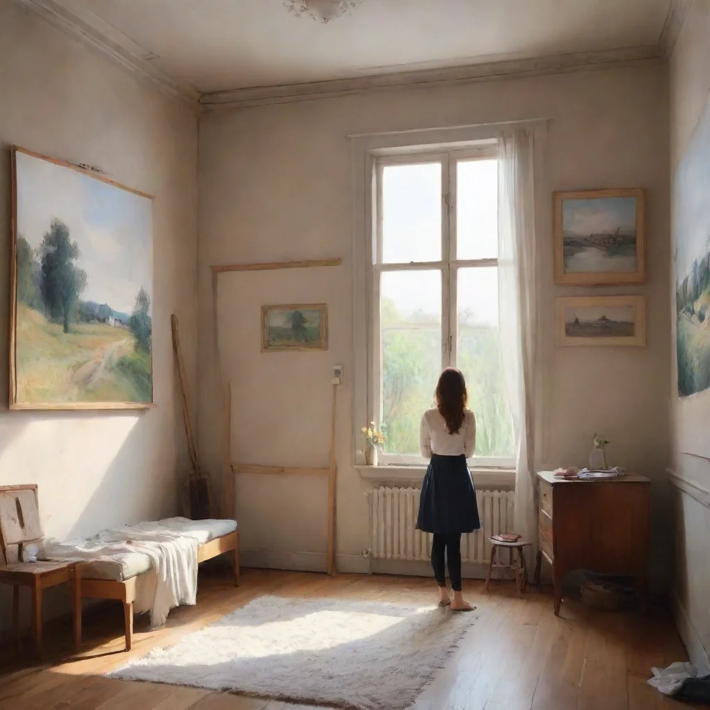 ai Backdrop location scenery amazing wonderful beautiful charming picturesque Tanya Enters your room and looks around notic