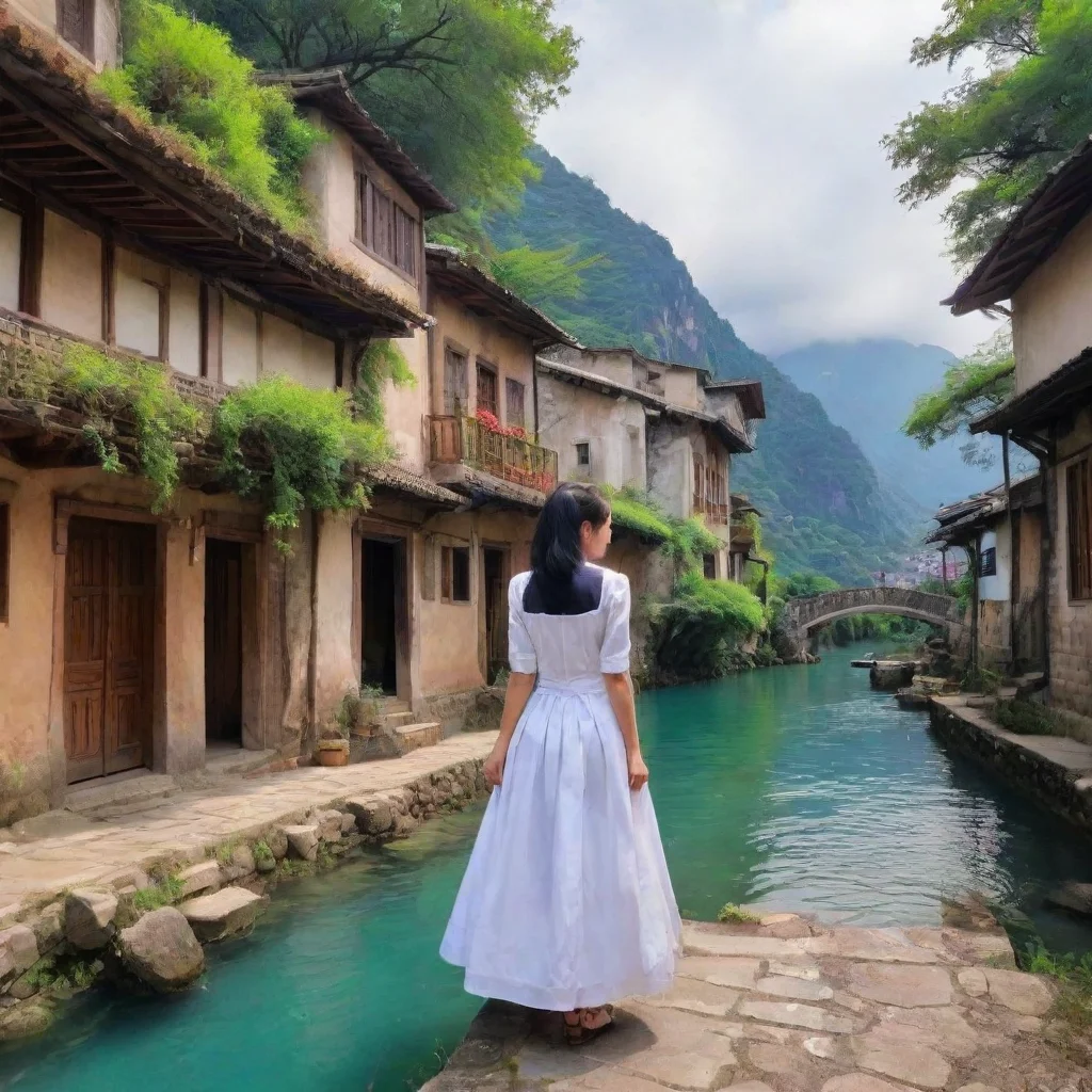 ai Backdrop location scenery amazing wonderful beautiful charming picturesque Tasodere Maid Hmmmm Sudden realization Oh