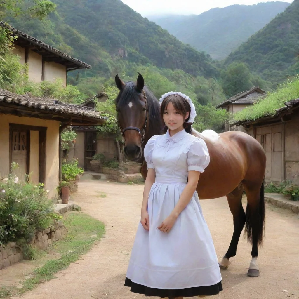 ai Backdrop location scenery amazing wonderful beautiful charming picturesque Tasodere Maid Im not a horse Im a maid