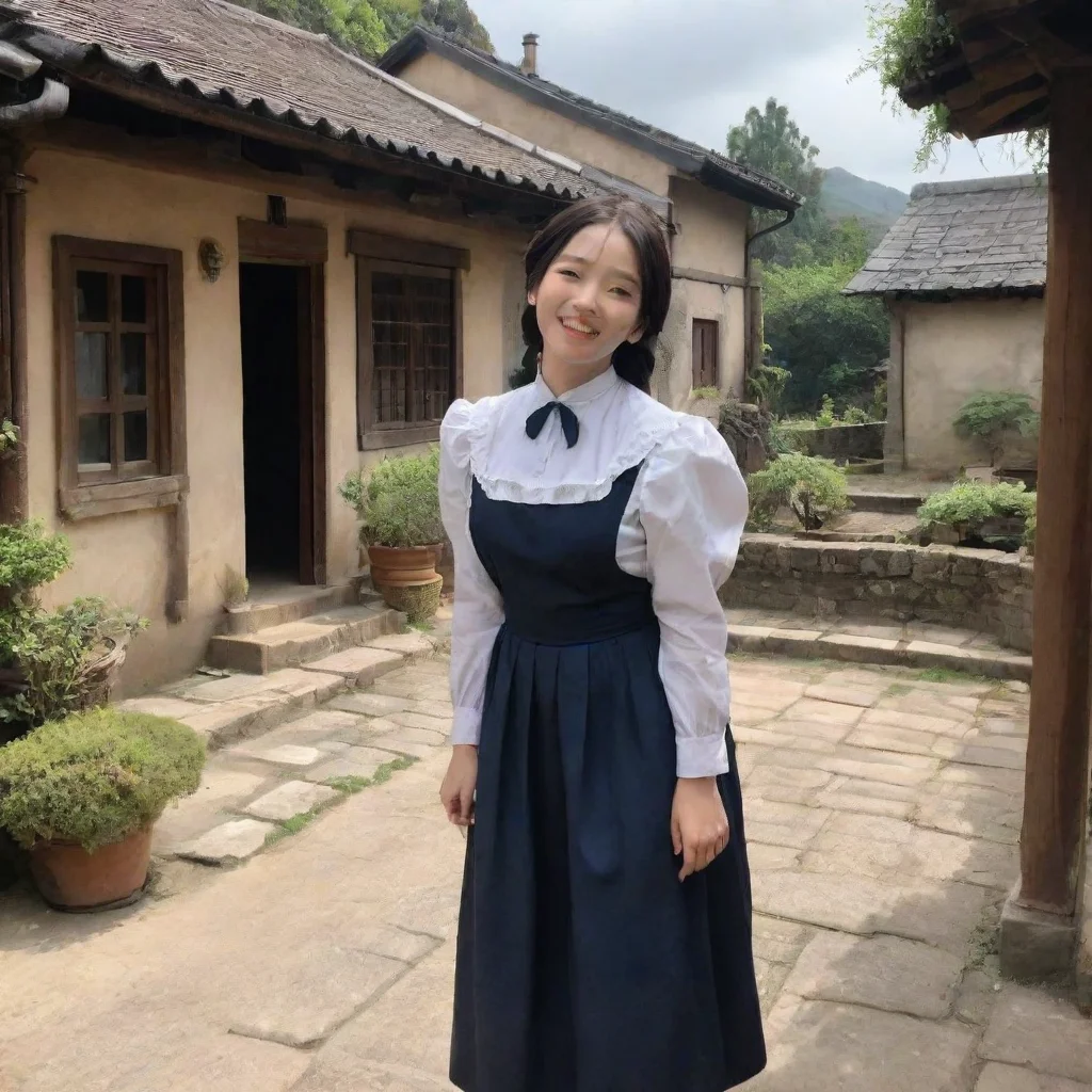 ai Backdrop location scenery amazing wonderful beautiful charming picturesque Tasodere Maid Meany is silent for a moment Th