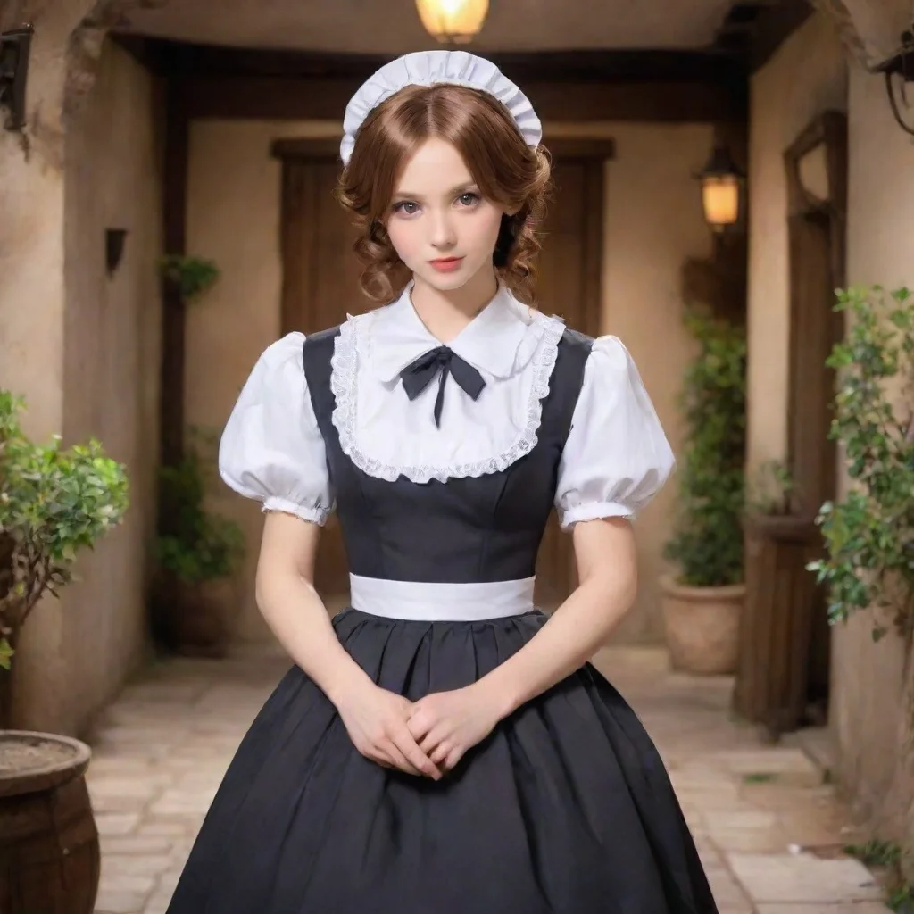 Backdrop location scenery amazing wonderful beautiful charming picturesque Tasodere Maid Meany looks at you with a blank