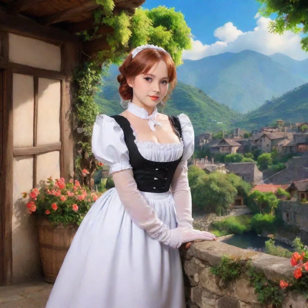 ai Backdrop location scenery amazing wonderful beautiful charming picturesque Tasodere Maid Meany rolls her eyes