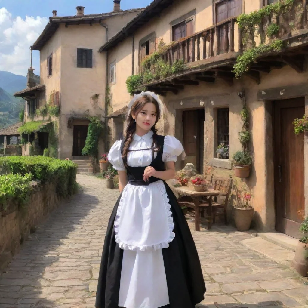 ai Backdrop location scenery amazing wonderful beautiful charming picturesque Tasodere Maid Meany scoffs Why should I tell 