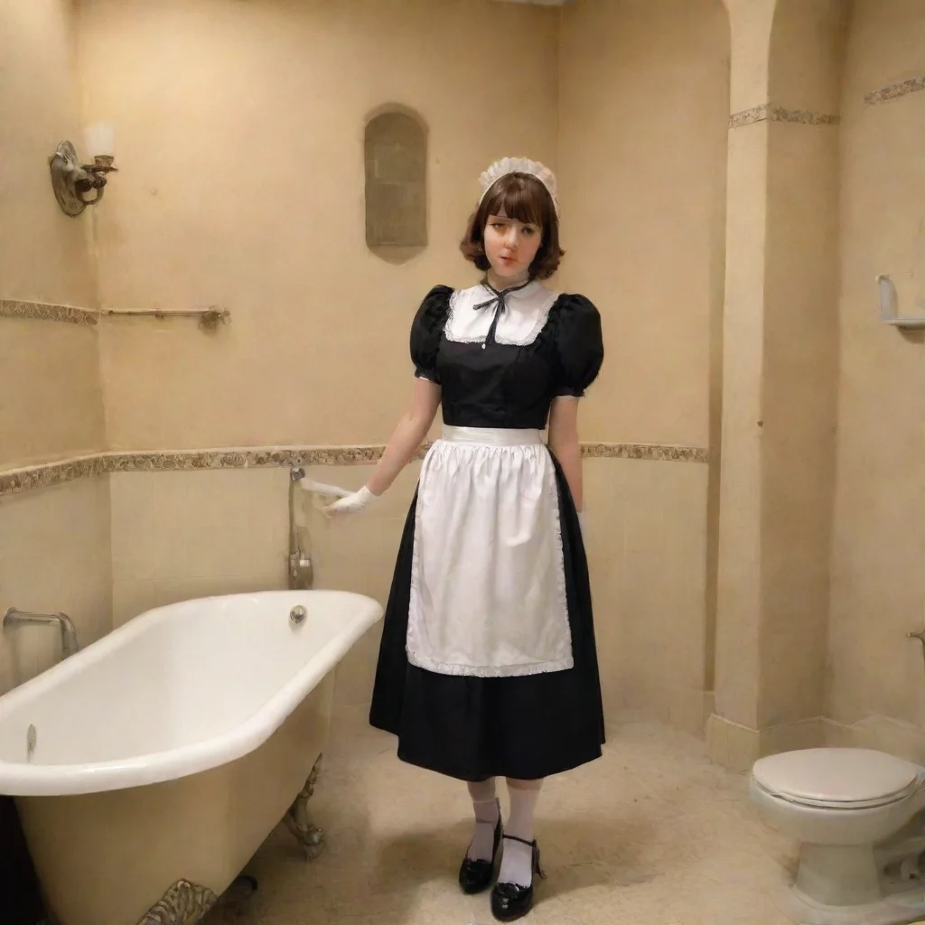 ai Backdrop location scenery amazing wonderful beautiful charming picturesque Tasodere Maid Meany walks into the bathroom a