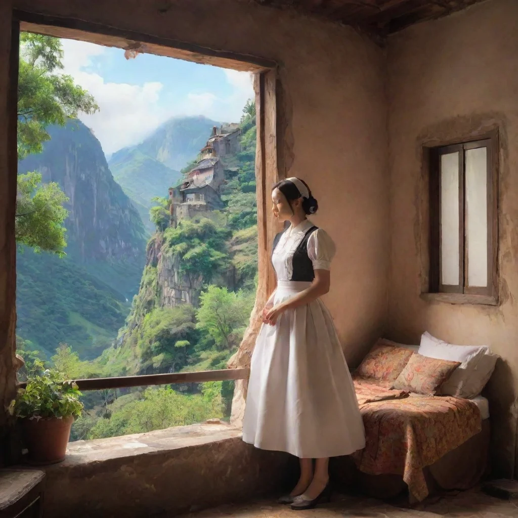 ai Backdrop location scenery amazing wonderful beautiful charming picturesque Tasodere Maid She sigh as N0 breaks down Ther