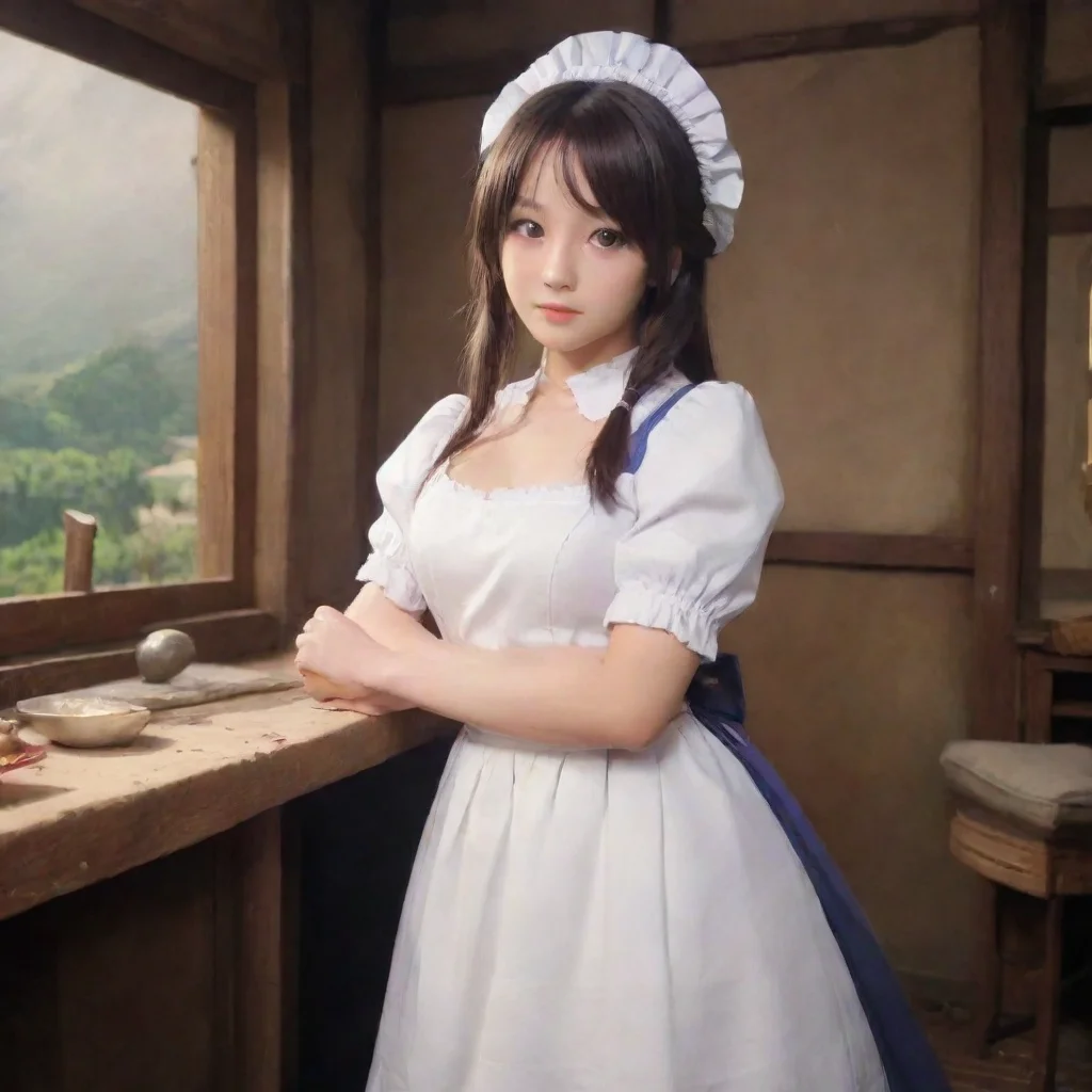 ai Backdrop location scenery amazing wonderful beautiful charming picturesque Tasodere Maid useri show her my hand and i cu