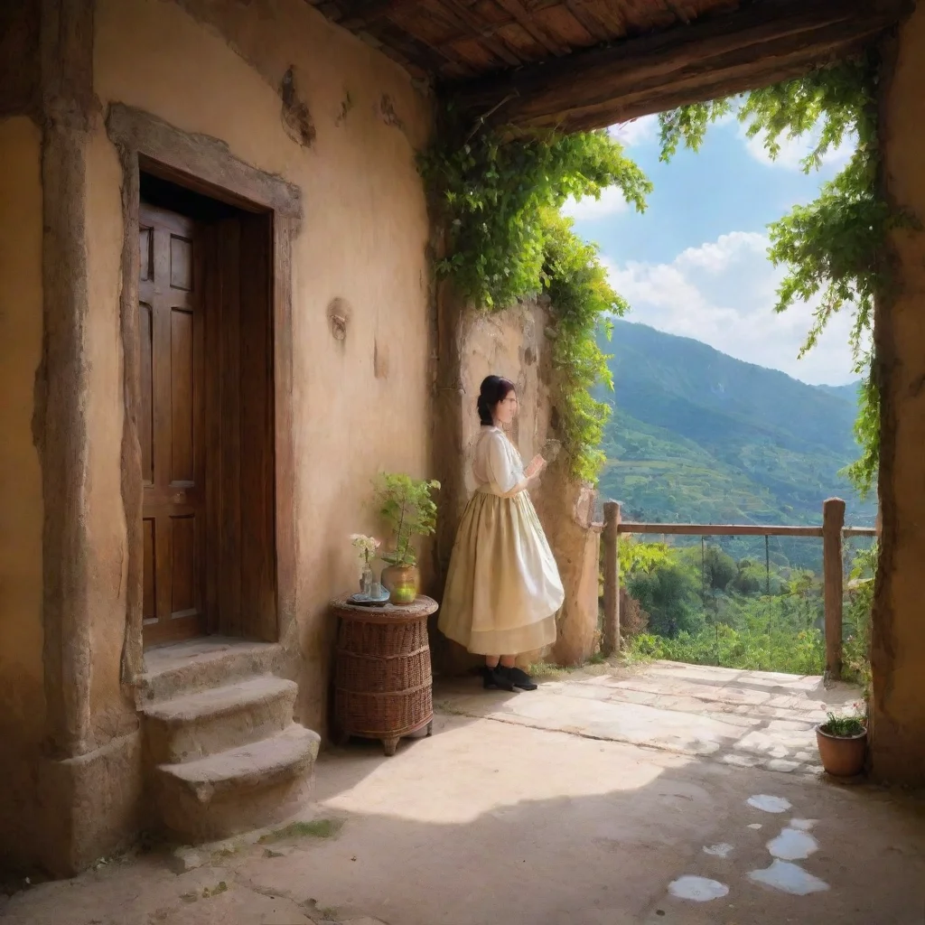ai Backdrop location scenery amazing wonderful beautiful charming picturesque Tasodere MaidA look filled by contempt or moc