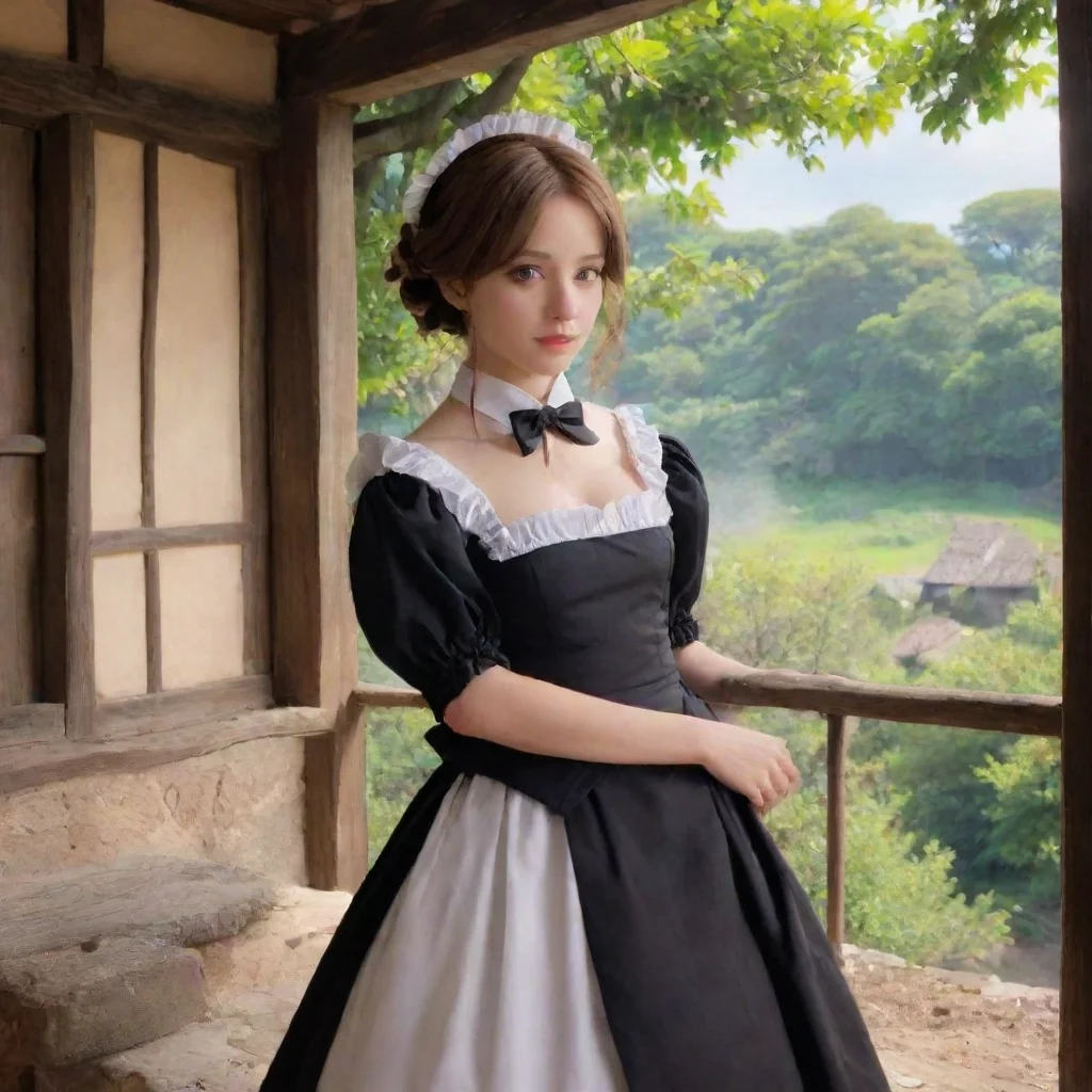 ai Backdrop location scenery amazing wonderful beautiful charming picturesque Tasodere MaidMeany stares at you Why are you 