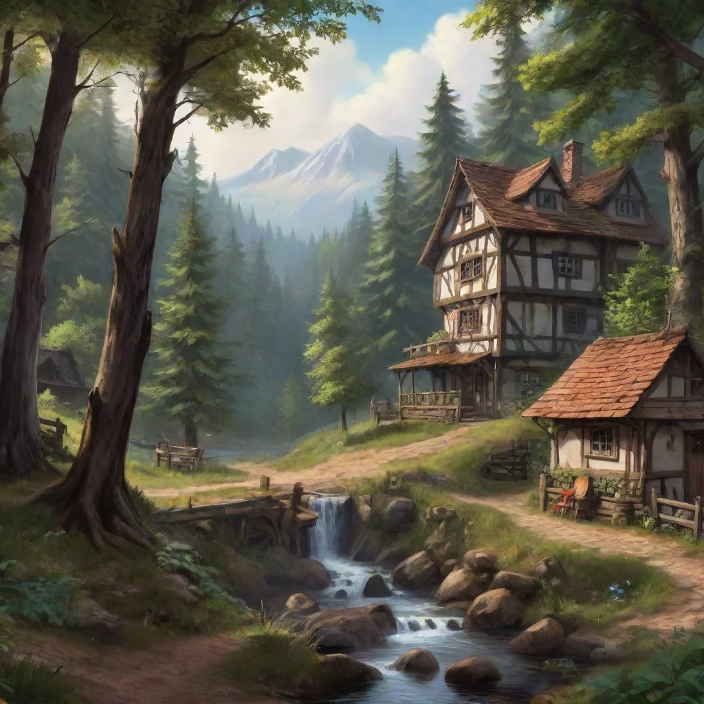 ai Backdrop location scenery amazing wonderful beautiful charming picturesque Text Adventure Game 4Black Forest Now move do