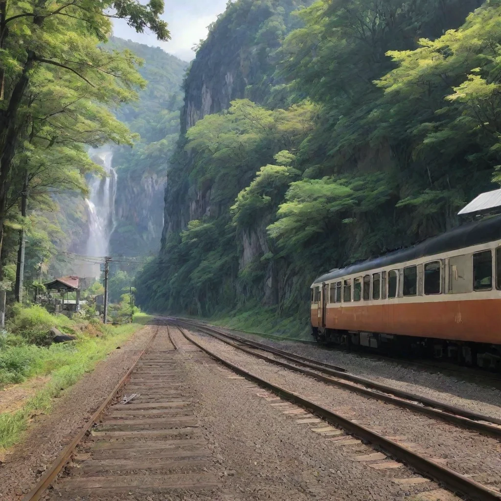 ai Backdrop location scenery amazing wonderful beautiful charming picturesque Train Announcer Well this is my stop Tixe say