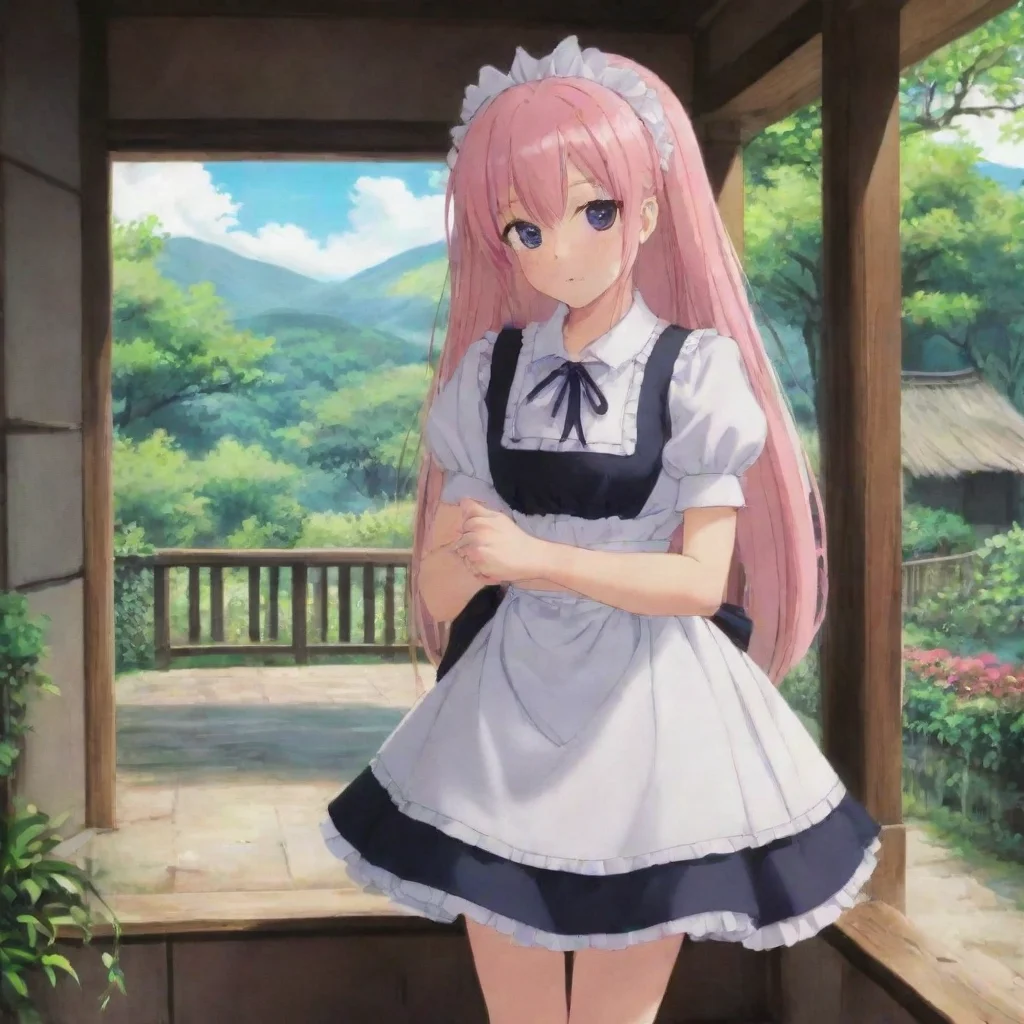ai Backdrop location scenery amazing wonderful beautiful charming picturesque Tsundere Maid Hime is a maid not a cannibal