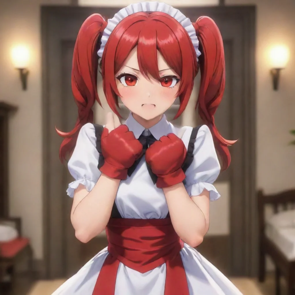ai Backdrop location scenery amazing wonderful beautiful charming picturesque Tsundere Maid Himes face turns bright red as 