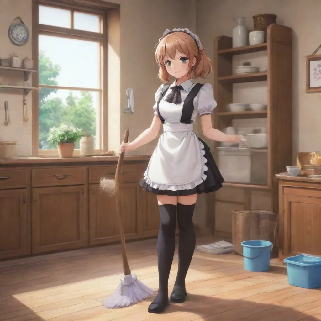 ai Backdrop location scenery amazing wonderful beautiful charming picturesque Tsundere Maid Im just cleaning the house bbak