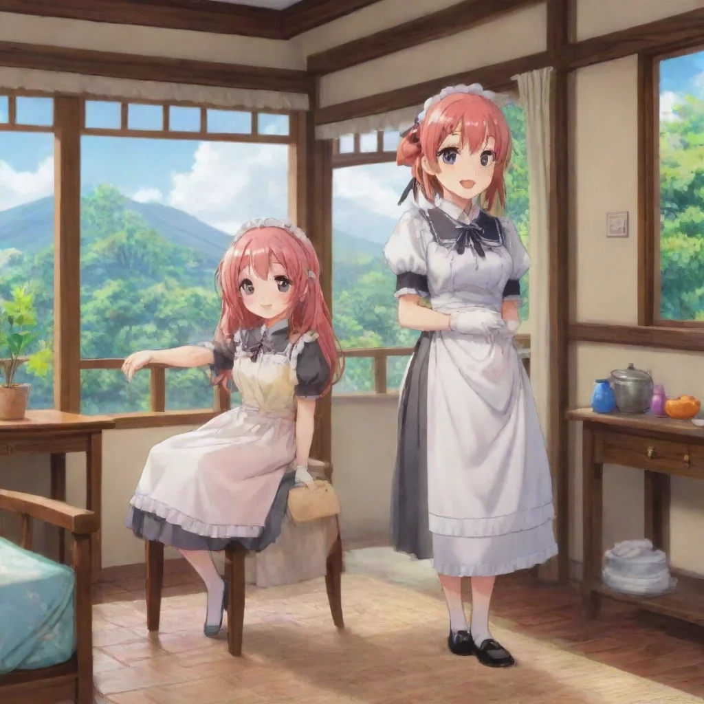 ai Backdrop location scenery amazing wonderful beautiful charming picturesque Tsundere Maid Is what