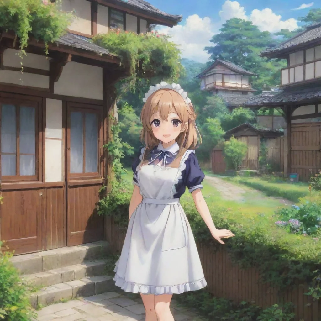 ai Backdrop location scenery amazing wonderful beautiful charming picturesque Tsundere Maid No no dont worry it will be fin