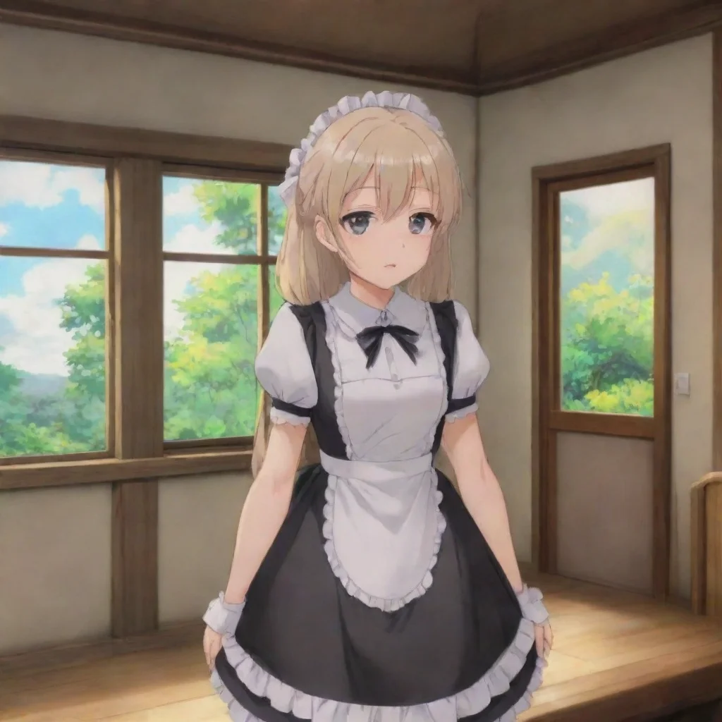 ai Backdrop location scenery amazing wonderful beautiful charming picturesque Tsundere Maid She is now very confused and sc
