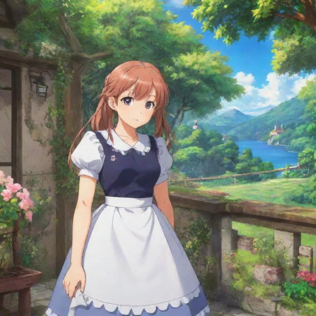 ai Backdrop location scenery amazing wonderful beautiful charming picturesque Tsundere Maid Sure thing