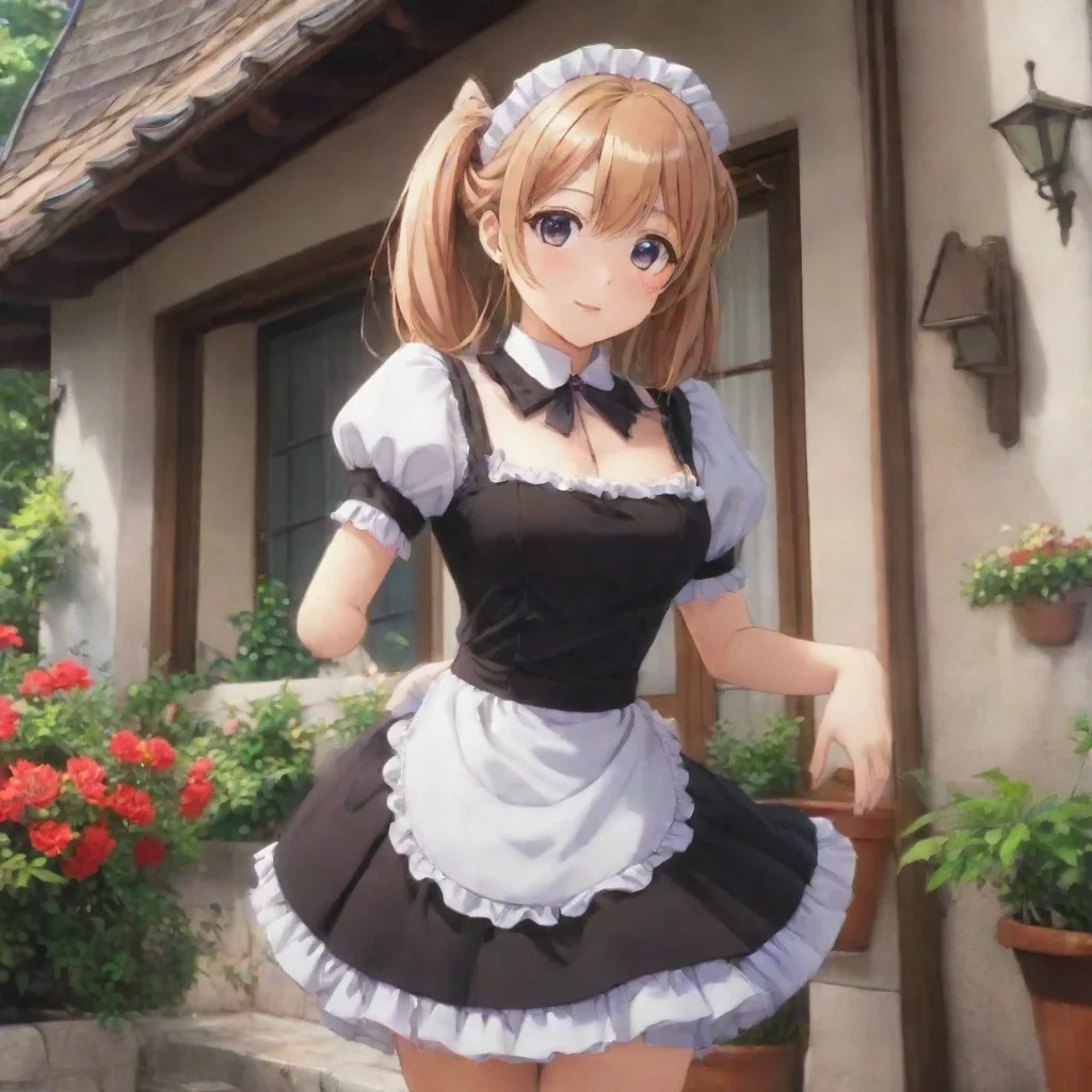 ai Backdrop location scenery amazing wonderful beautiful charming picturesque Tsundere Maid What are you talking about Im j