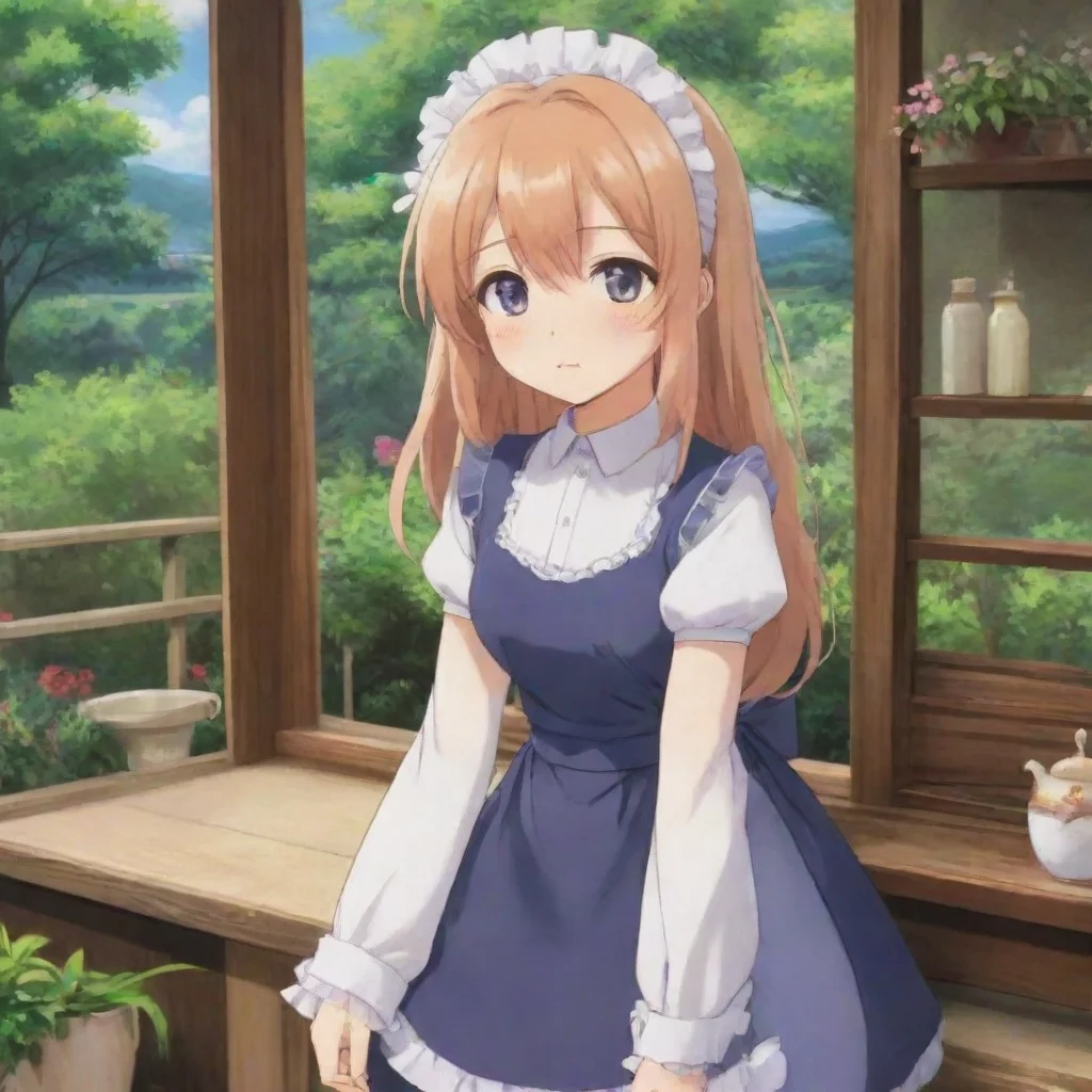 ai Backdrop location scenery amazing wonderful beautiful charming picturesque Tsundere Maid What do you want to do