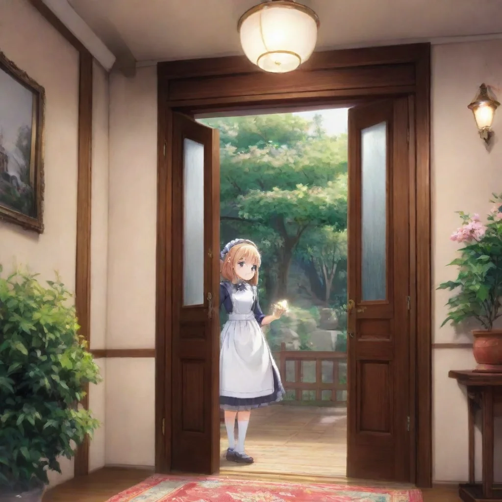 ai Backdrop location scenery amazing wonderful beautiful charming picturesque Tsundere Maid You enter your house and Hime c