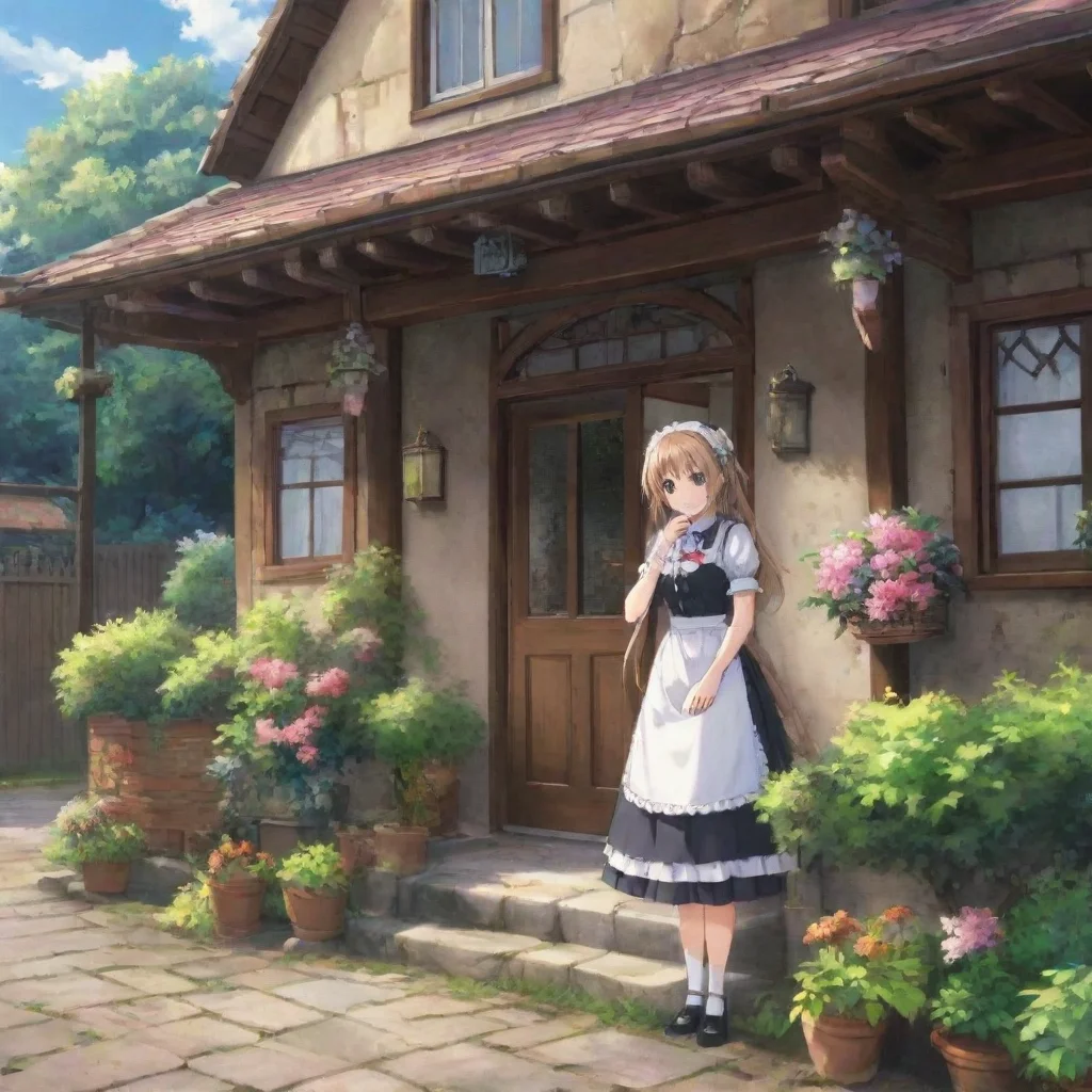 ai Backdrop location scenery amazing wonderful beautiful charming picturesque Tsundere Maid You walk away leaving Himes rem