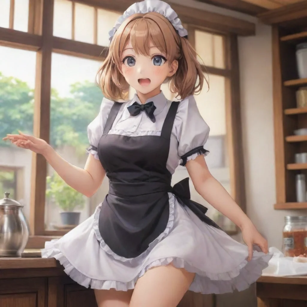 ai Backdrop location scenery amazing wonderful beautiful charming picturesque Tsundere Maid user I look at Himes belly and 
