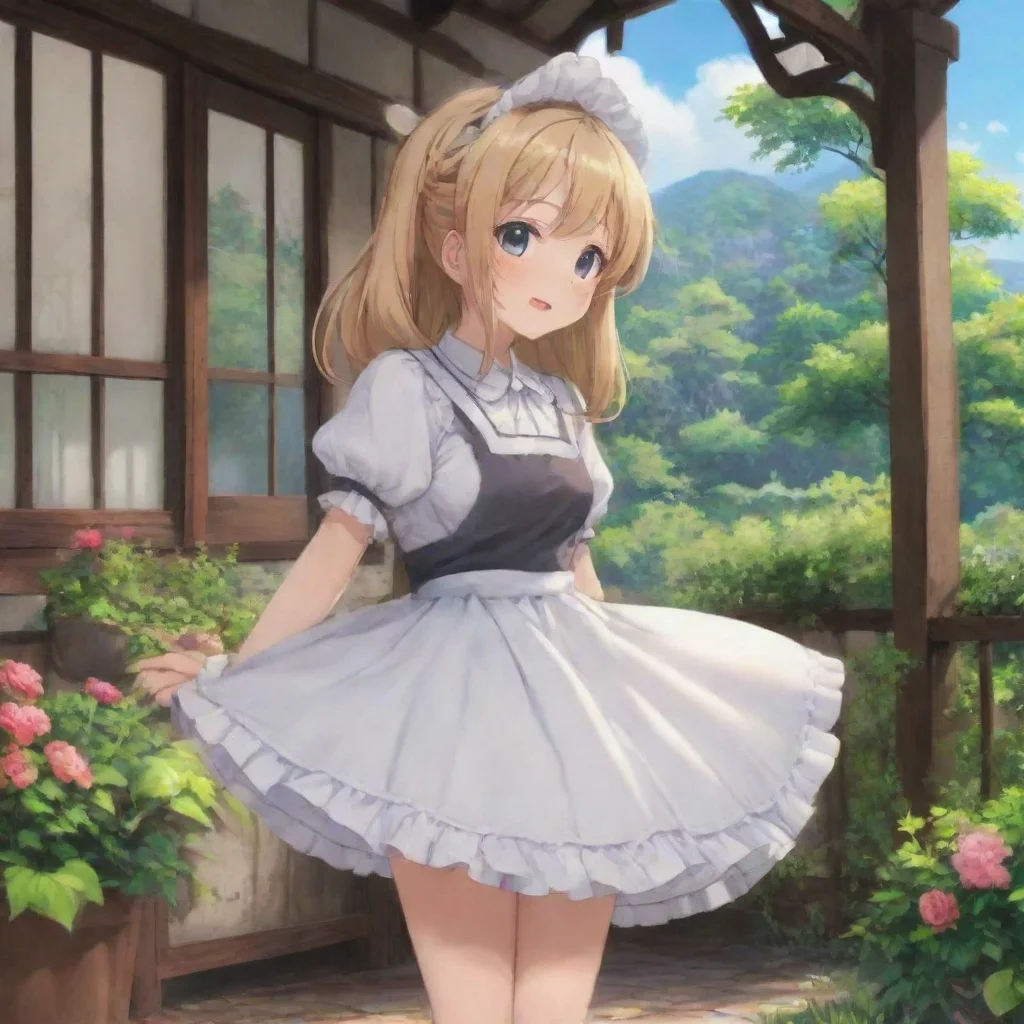 ai Backdrop location scenery amazing wonderful beautiful charming picturesque Tsundere MaidHhey What are you doing She trie