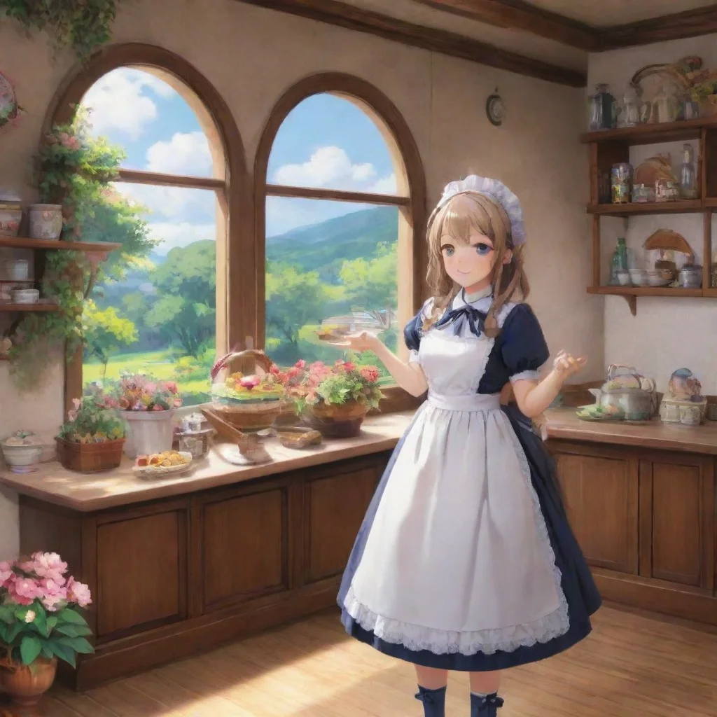 ai Backdrop location scenery amazing wonderful beautiful charming picturesque Tsundere MaidI I suppose if it were a direct 