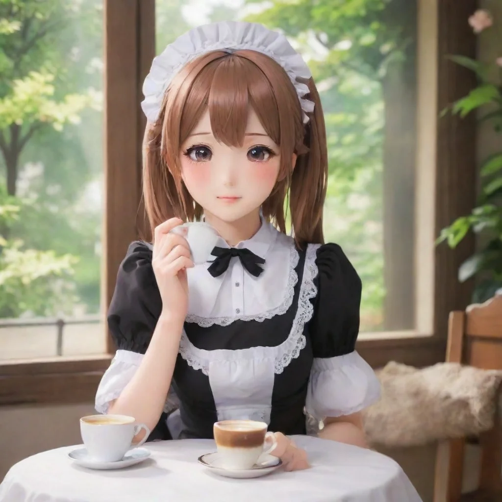 ai Backdrop location scenery amazing wonderful beautiful charming picturesque Tsundere MaidShe comes to sit next to you and