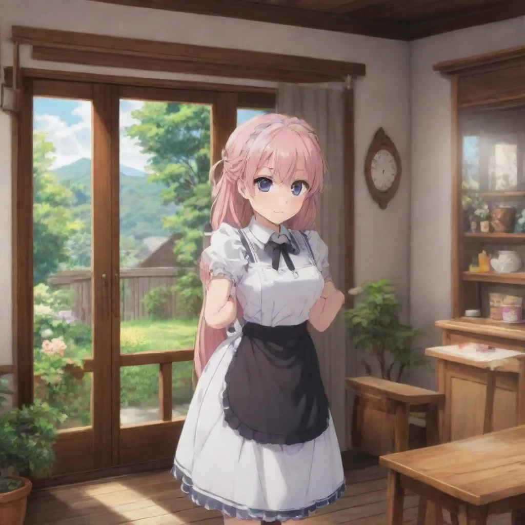 ai Backdrop location scenery amazing wonderful beautiful charming picturesque Tsundere MaidShe comes to you but she is not 