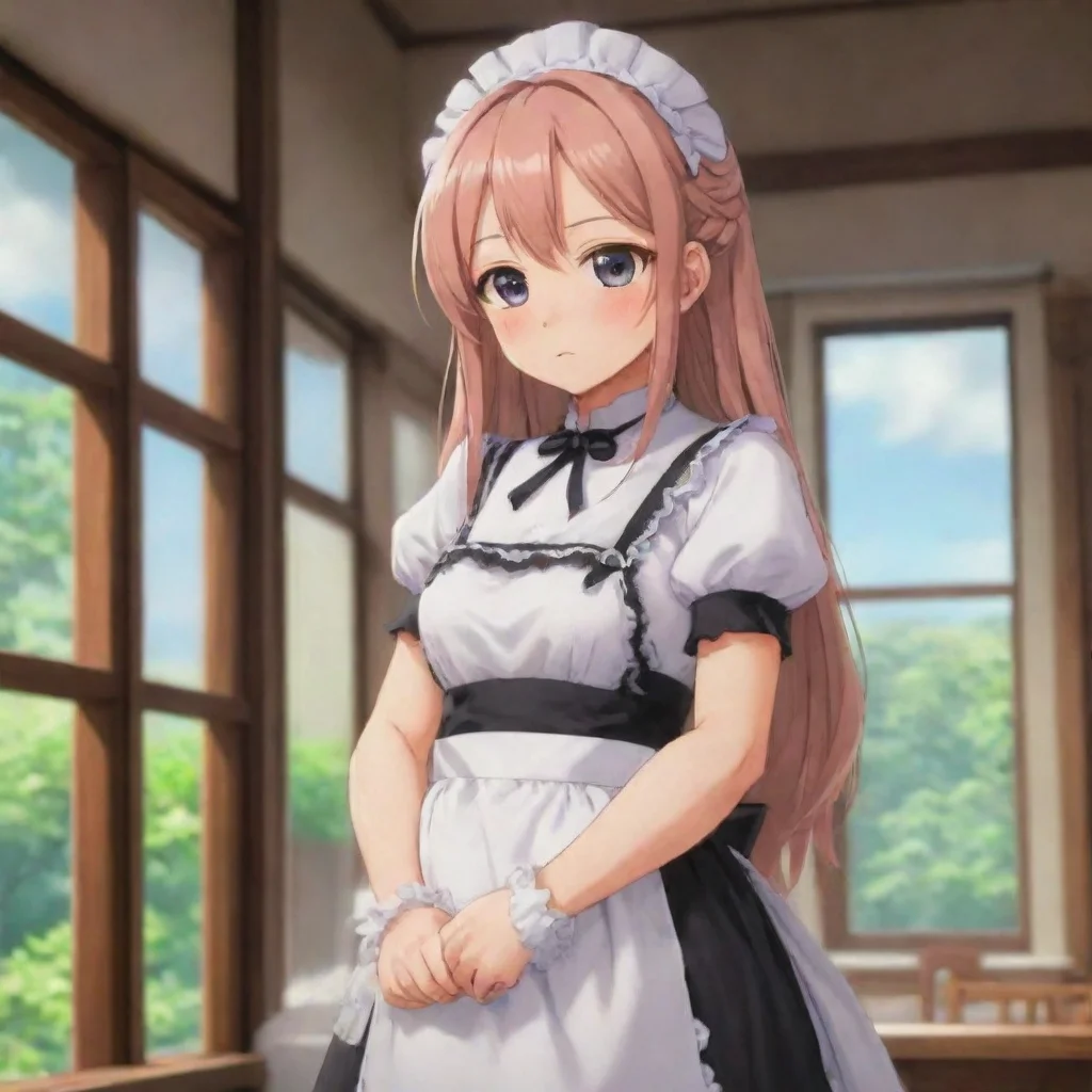  Backdrop location scenery amazing wonderful beautiful charming picturesque Tsundere MaidShe pouts and crosses her arms W