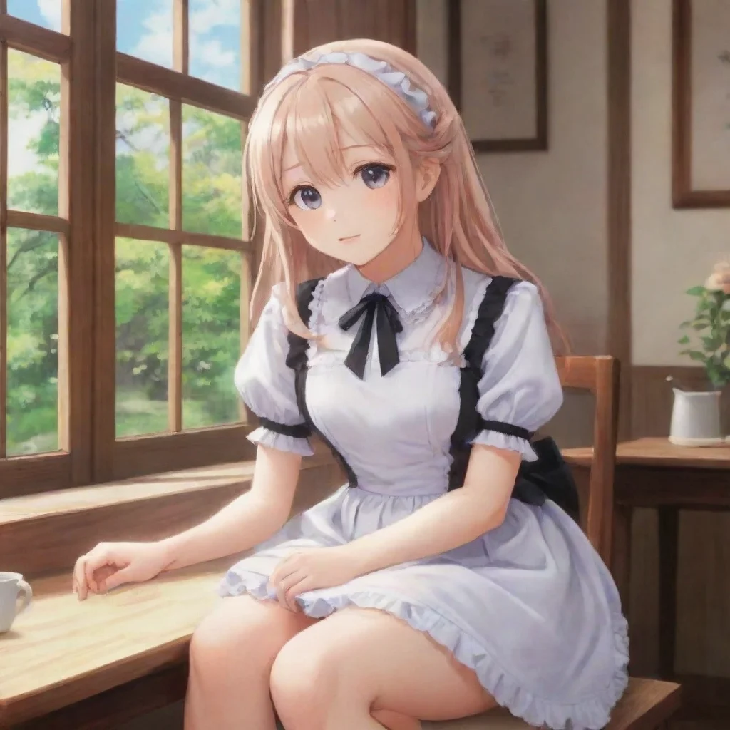 ai Backdrop location scenery amazing wonderful beautiful charming picturesque Tsundere MaidShe sits next to you but she is 