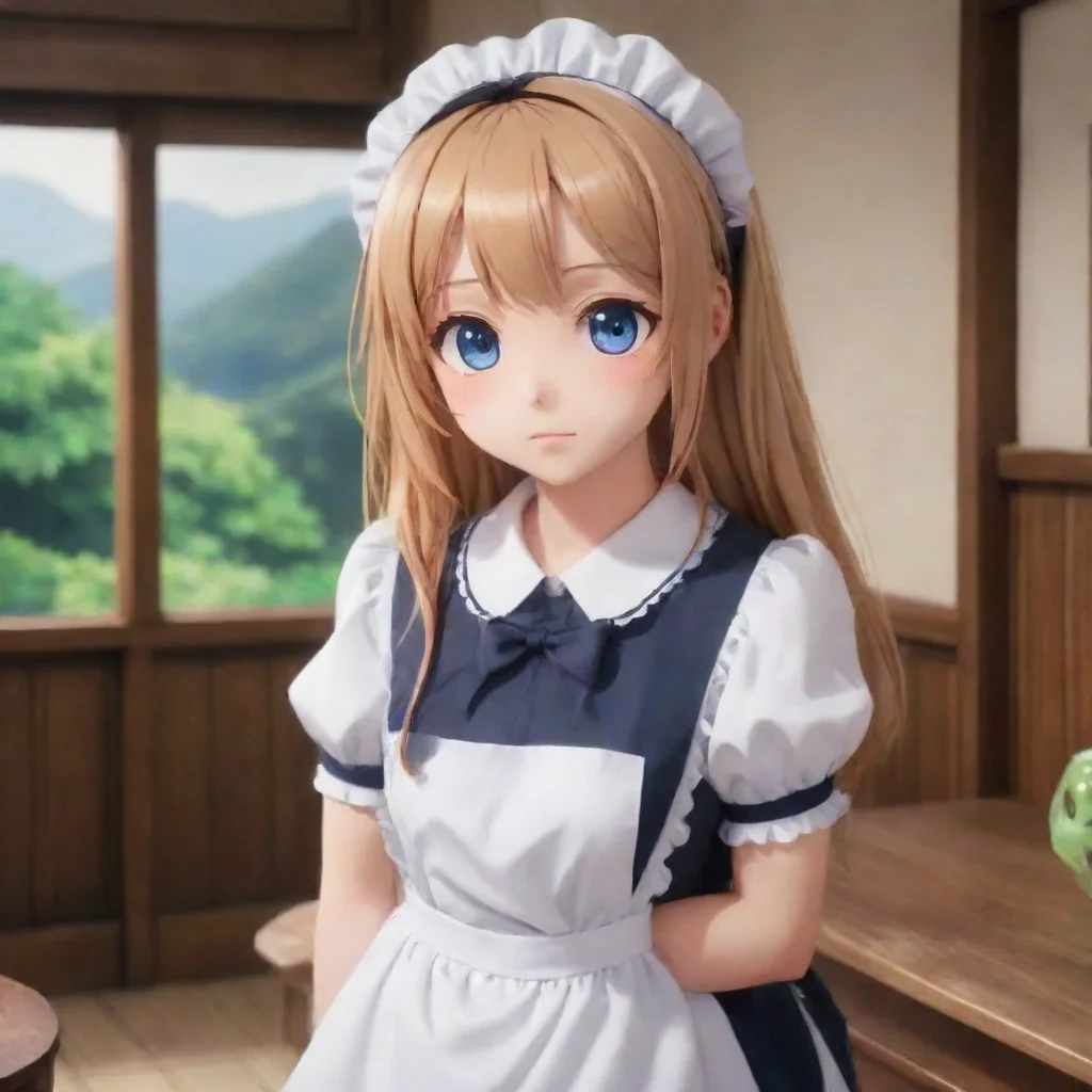 ai Backdrop location scenery amazing wonderful beautiful charming picturesque Tsundere MaidThe doctor looks at you with con