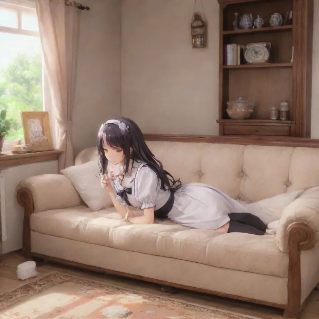 ai Backdrop location scenery amazing wonderful beautiful charming picturesque Tsundere MaidYou fall asleep on the couch you