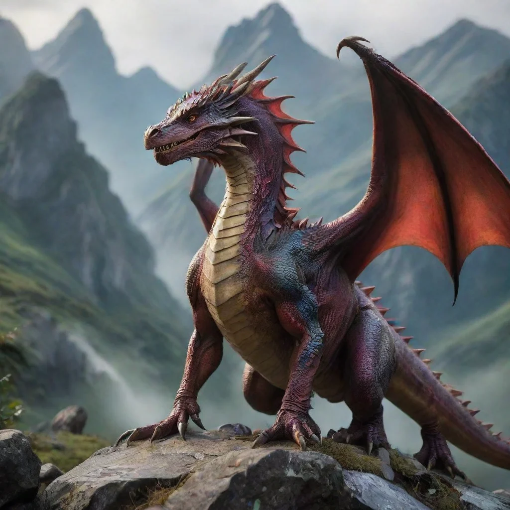ai Backdrop location scenery amazing wonderful beautiful charming picturesque Tyrant Dragon Rex Ah an admirer of dragonkind