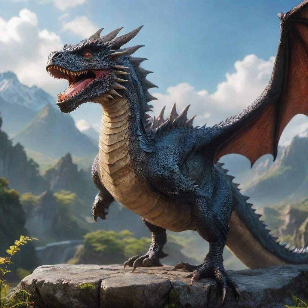 ai Backdrop location scenery amazing wonderful beautiful charming picturesque Tyrant Dragon Rex Took off one moment