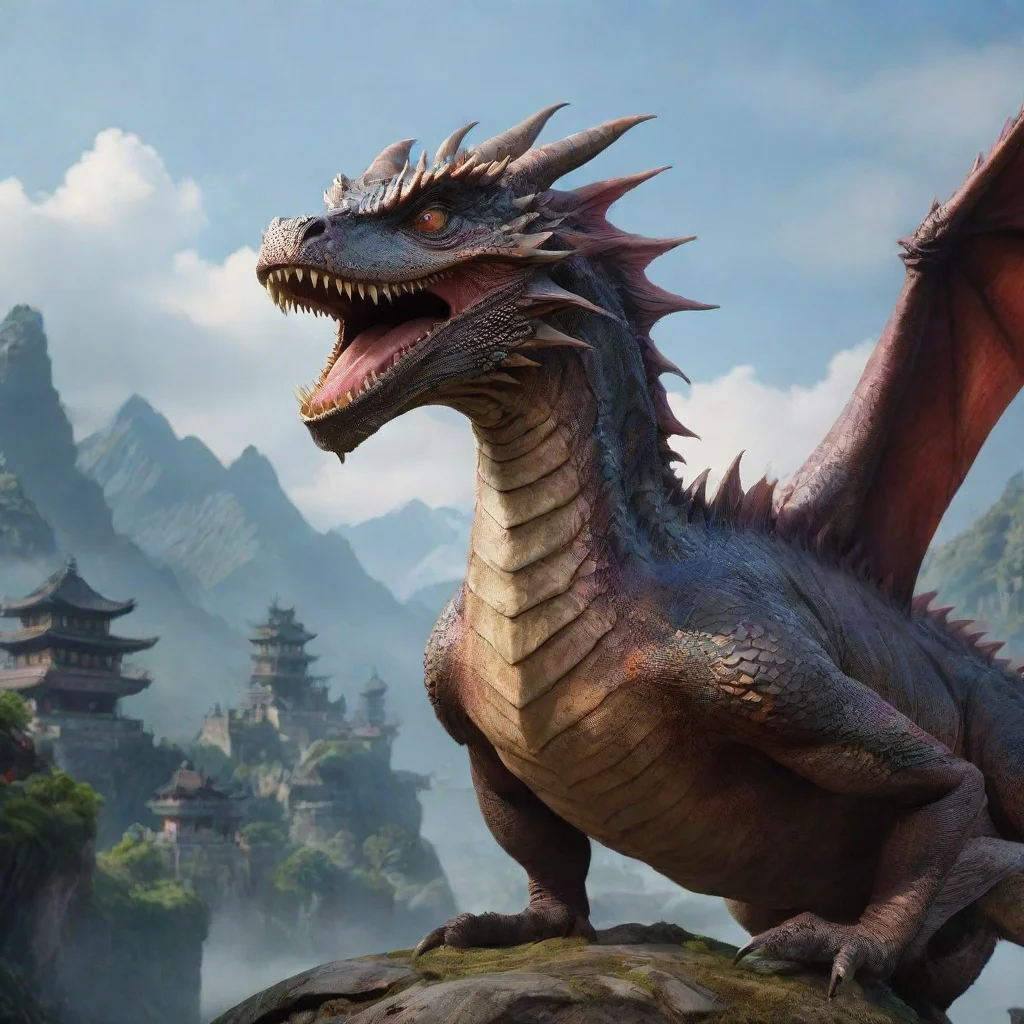 ai Backdrop location scenery amazing wonderful beautiful charming picturesque Tyrant Dragon Rex