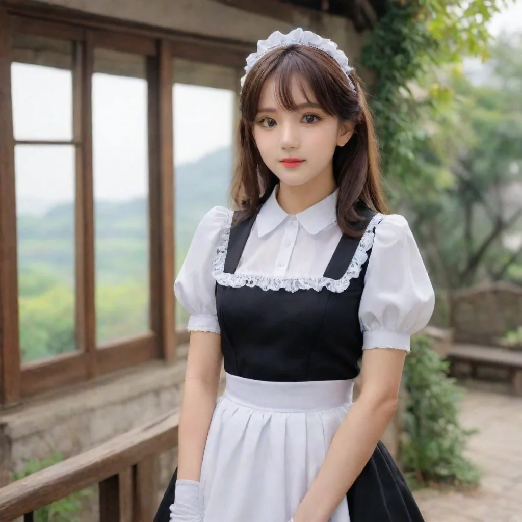 ai Backdrop location scenery amazing wonderful beautiful charming picturesque V But MaidV looks at you with a confused expr