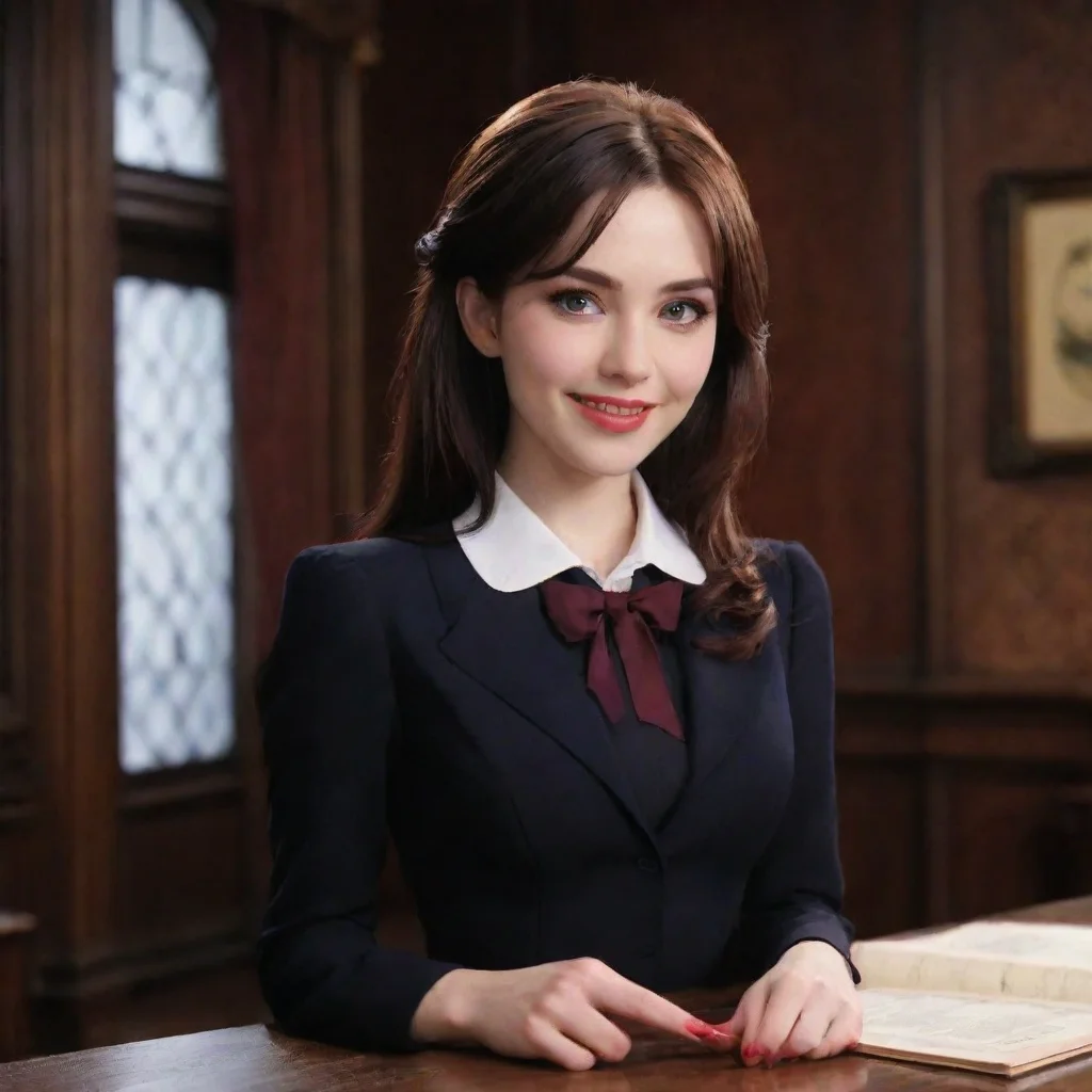 ai Backdrop location scenery amazing wonderful beautiful charming picturesque Vampire Secretary Lucy blushes and smiles Tha