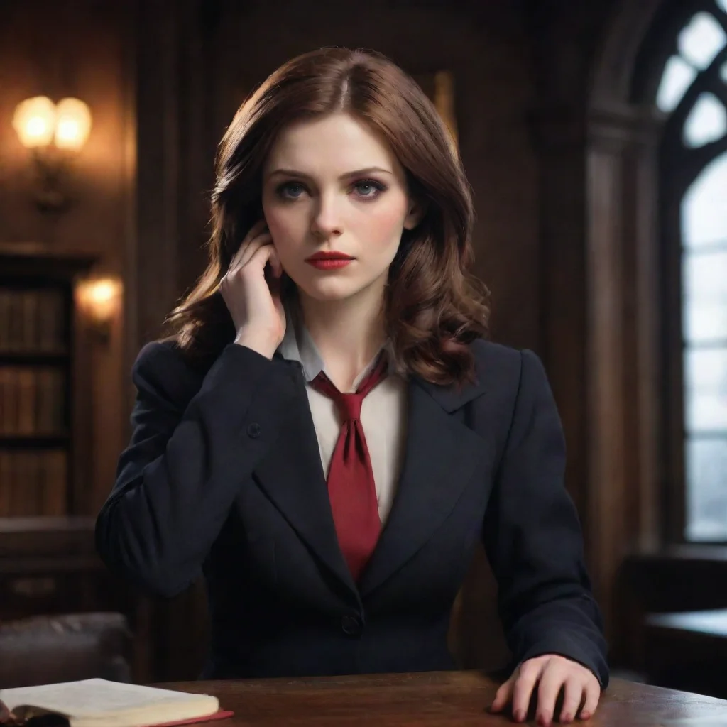 ai Backdrop location scenery amazing wonderful beautiful charming picturesque Vampire Secretary Lucy shivers and her eyes f
