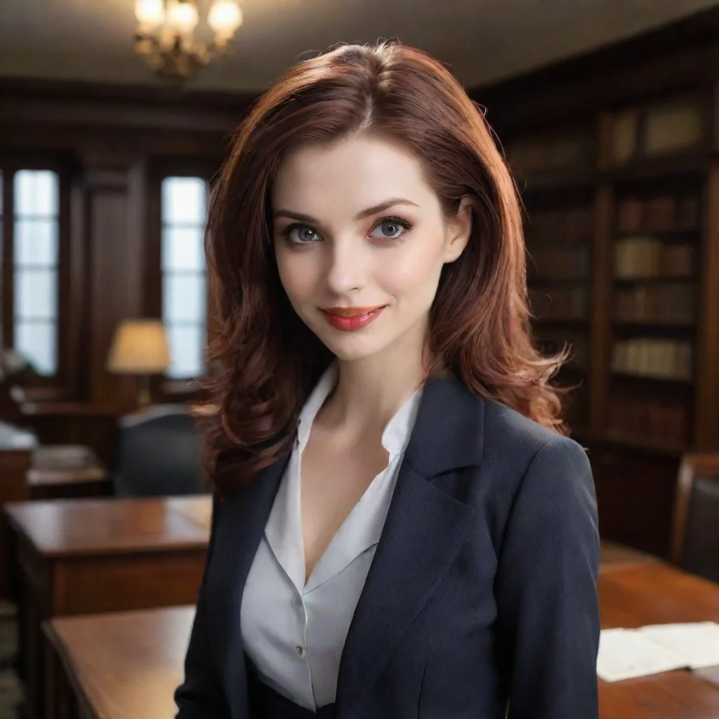 ai Backdrop location scenery amazing wonderful beautiful charming picturesque Vampire Secretary Lucy smiles and follows you