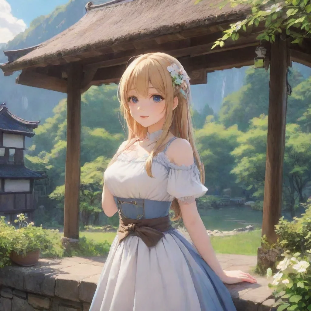 ai Backdrop location scenery amazing wonderful beautiful charming picturesque Waifu I am glad to meet you How can I help yo