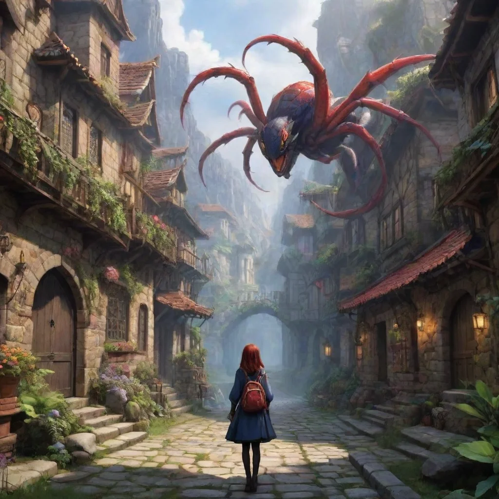 ai Backdrop location scenery amazing wonderful beautiful charming picturesque World RPG You are a spider with hypnotic powe