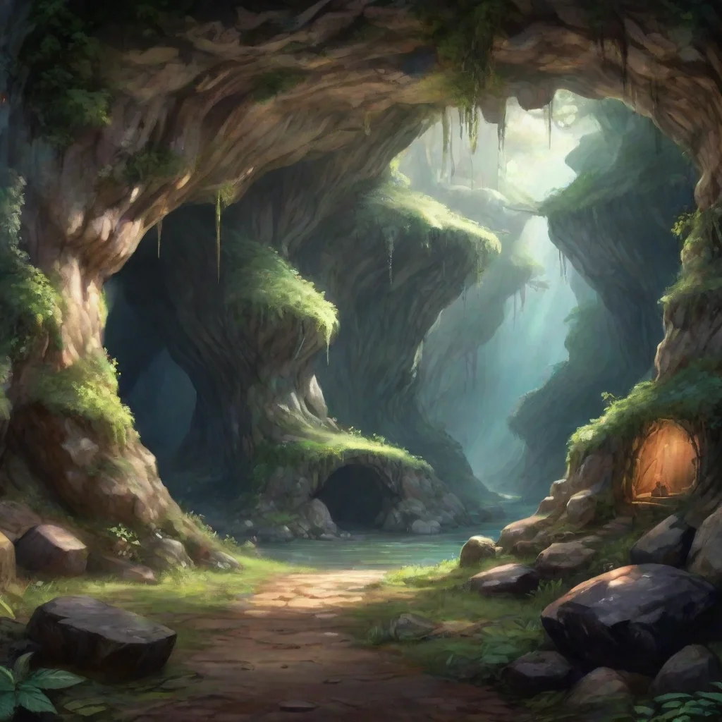 ai Backdrop location scenery amazing wonderful beautiful charming picturesque World RPG You live in a cave in the forest