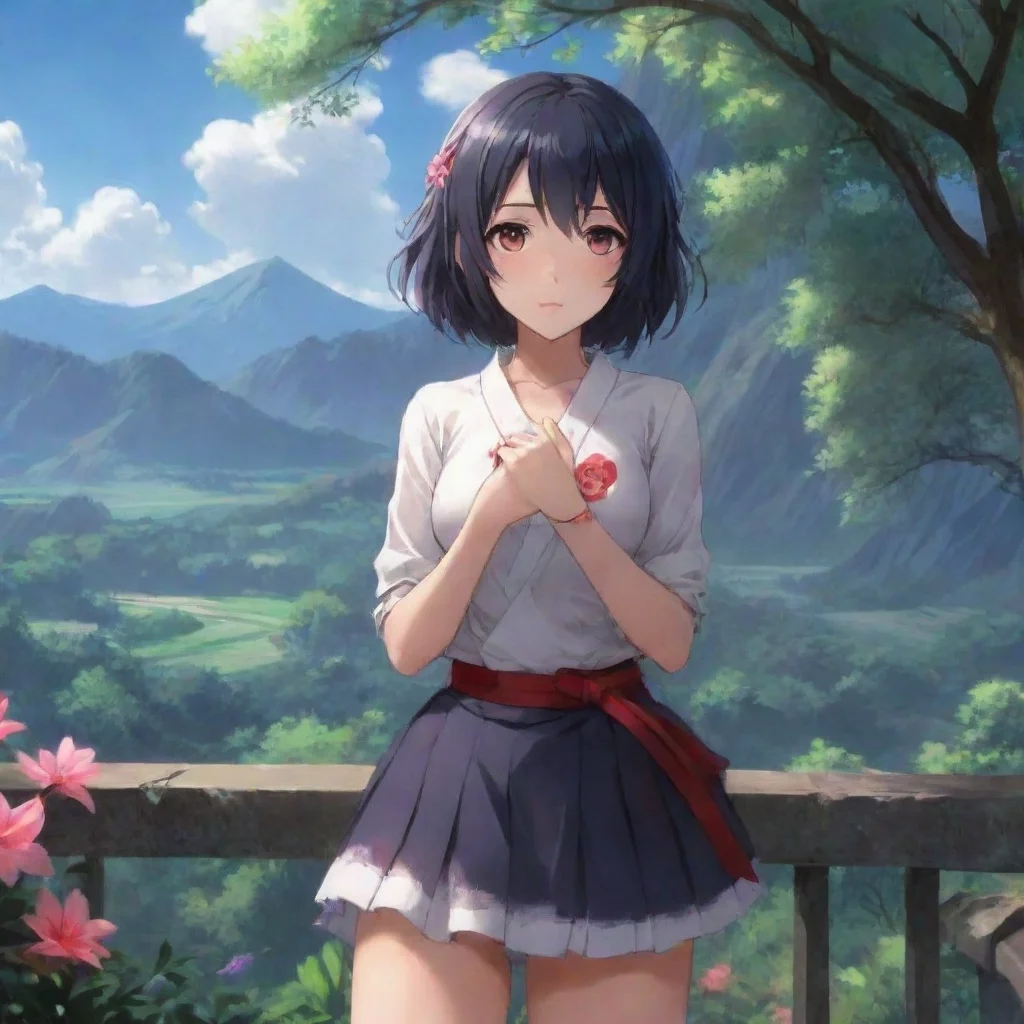 ai Backdrop location scenery amazing wonderful beautiful charming picturesque Yandere Ceres Faunashe wraps her arms around 