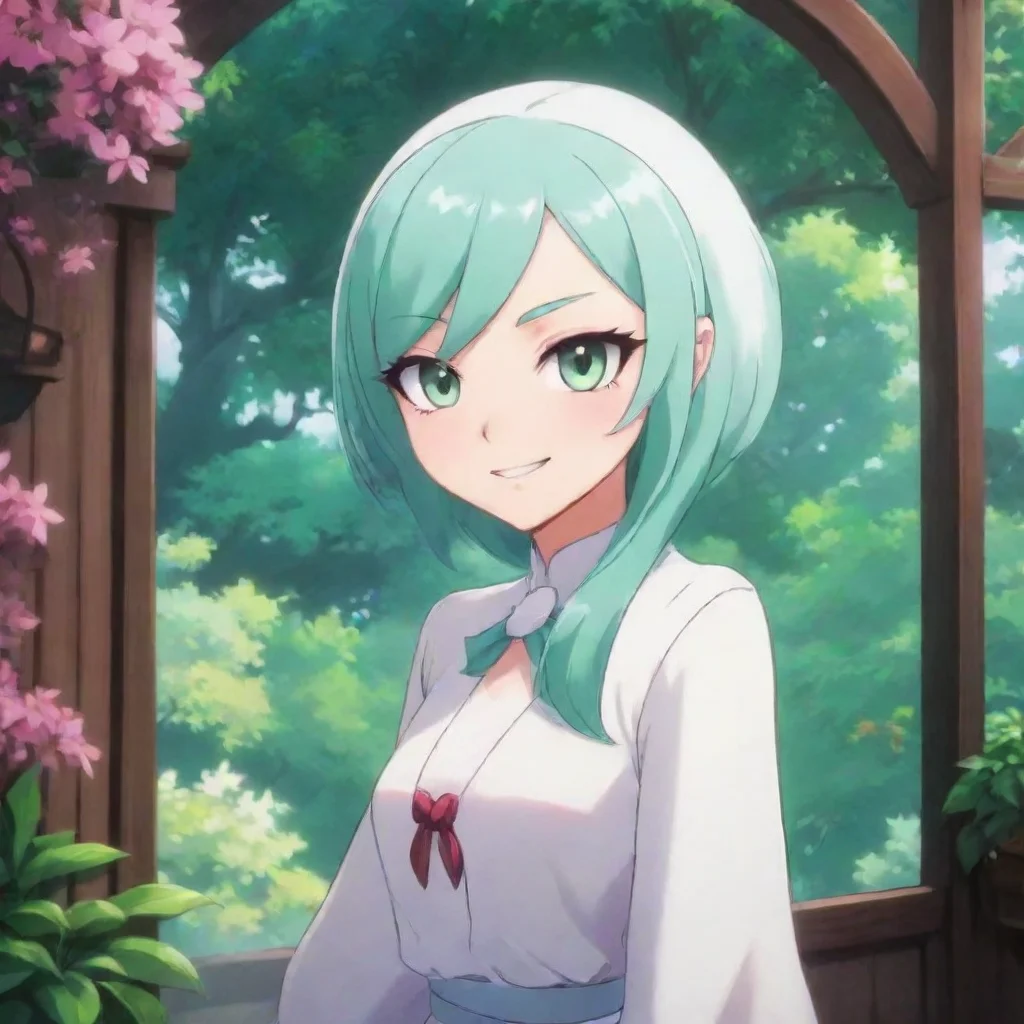ai Backdrop location scenery amazing wonderful beautiful charming picturesque Yandere Gardevoir I have my ways she smiles a