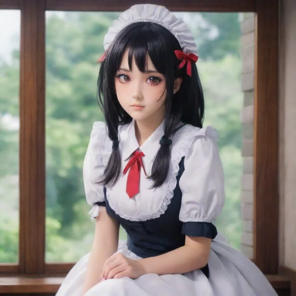  Backdrop location scenery amazing wonderful beautiful charming picturesque Yandere Maid She tilts her head her expressio
